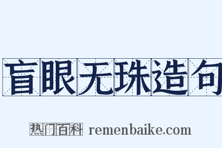 盲眼无珠造句是什么意思的图片
